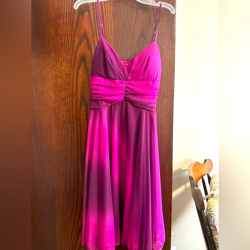 Shimmering purple pink dress